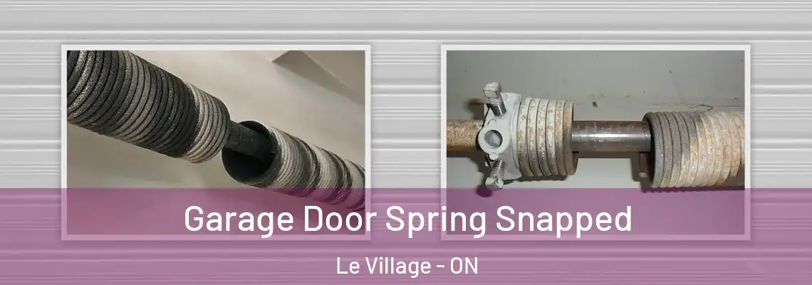 Garage Door Spring Snapped Le Village - ON