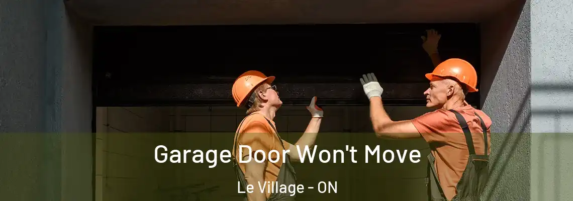 Garage Door Won't Move Le Village - ON