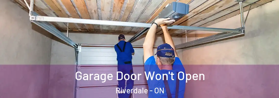 Garage Door Won't Open Riverdale - ON